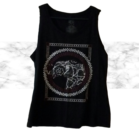 Empyre Tops - DIY Tribal Elephant Graphic Muscle Tee